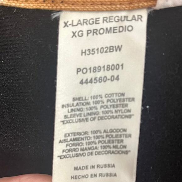 Vintage Canvas Chore Coat Mens XL Insulated Heavy Duck Cotton Workwear Tan - Picture 8 of 14